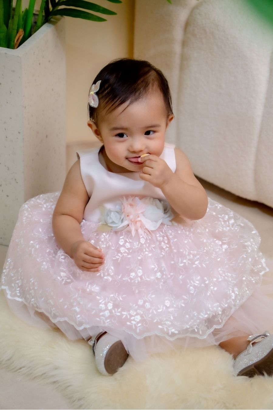 Sude Petal Dress